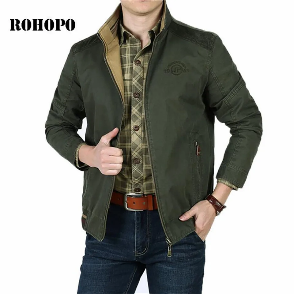 Мужская куртка карго ROHOPO зимняя/Осенняя Толстая хлопковая с двойным боковым