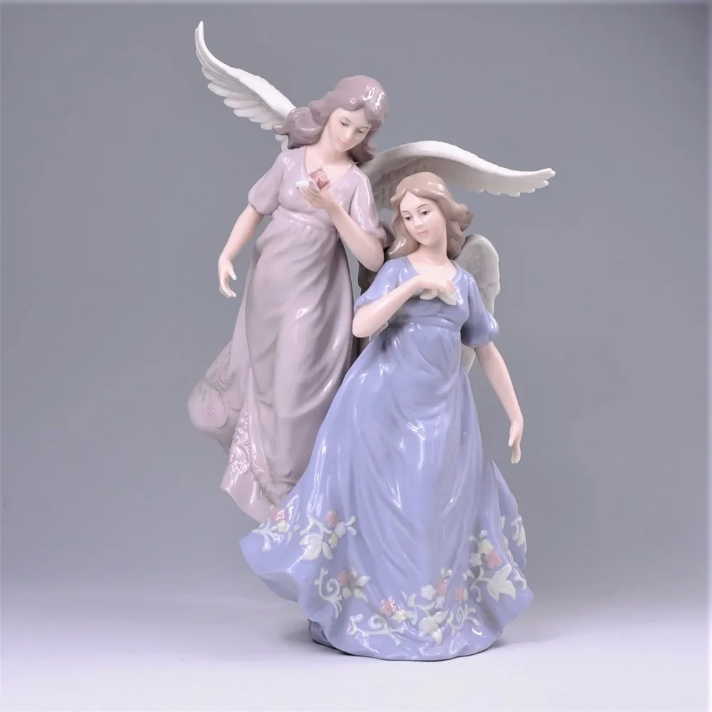 Hand painted Ceramic Handmade Beautiful Angel Girl Spanish