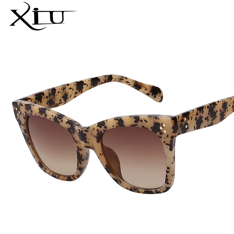 

XIU 2017 New Sunglasses Women Brand Designer Retro Vintage Sunglass Fashion Female Sun glasses Big Frame UV400