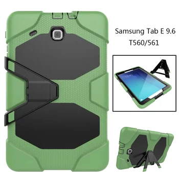 

Shockproof Protective Case for Samsung Galaxy Tab E 9.6 T560 T561 Kids Luxury Heavy Duty with Stand Silicone Armor Back Cover