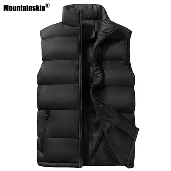 

Mountainskin New Winter Men's Vests Slim Fit Casual Jackets Mens Autumn Sleeveless Waistcoats Solid Male Coat Outerwear SA551