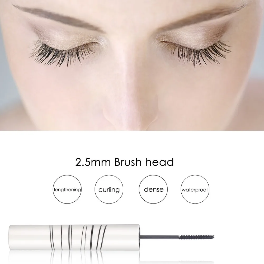 Hengfang 3d Silk Fiber Eyelash Mascara Curling Thick Lengthening Mascara Waterproof Black Lash Extension Professional Makeup