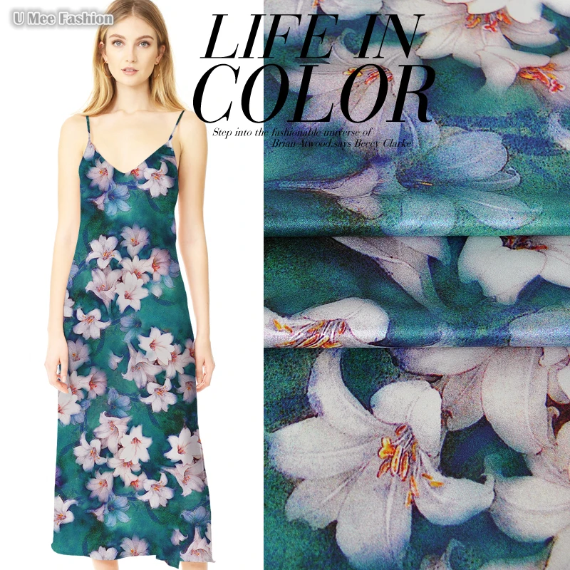 Buy SP588 Pure Silk/Lily,Green/Silk Fabric Mulberry