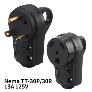 

Nema TT-30P To Nema TT-30R Anti-drop Industrial Groungding Locking Plugre Connector Plug Socket with Handle Power Cable Cord
