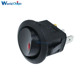 

10PCS AC 125V/250V 3 Pins Car Round Dot Red LED Light Rocker Toggle Switch
