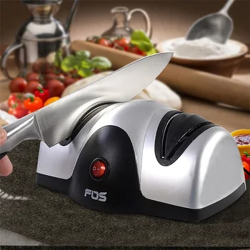 

Professional Electric 2 Stage Knife Sharpener Kitchen Knives Accessories No-slip Feet Plastic with Paint Sprayed Tools KC38440