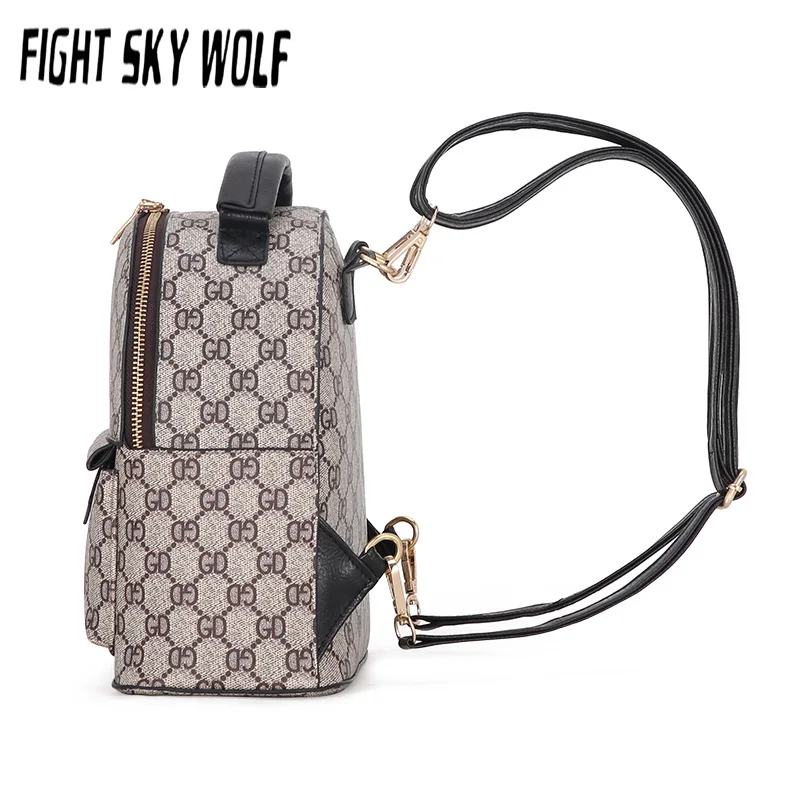 Flor niños Mochila moda casual Codra pequeño hierro t Mini Mochila para Mochila señora lucha Lobo cielo