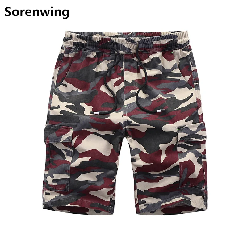 Sorenwing мужские камуфляжные карго-шорты камуфляжные летние новые мужские повседневные рабочие шорты мужские военные хлопковые короткие дропшиппинг 28