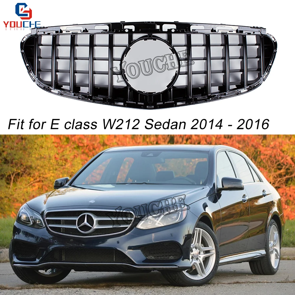 W212 GT Grille Replacement Front Grill for Mercedes E W212 Sports AMG Package 4 door Sedan 2014