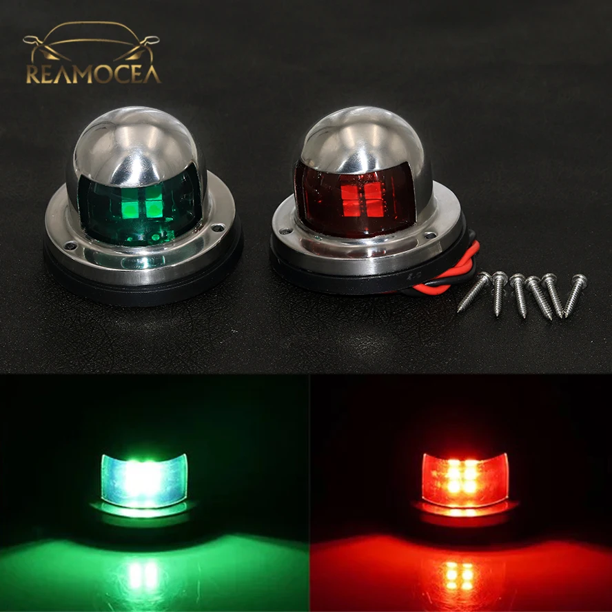 Stainless Steel 12V LED Marine boat Yacht Light Bow Navigation Light Deck Mount