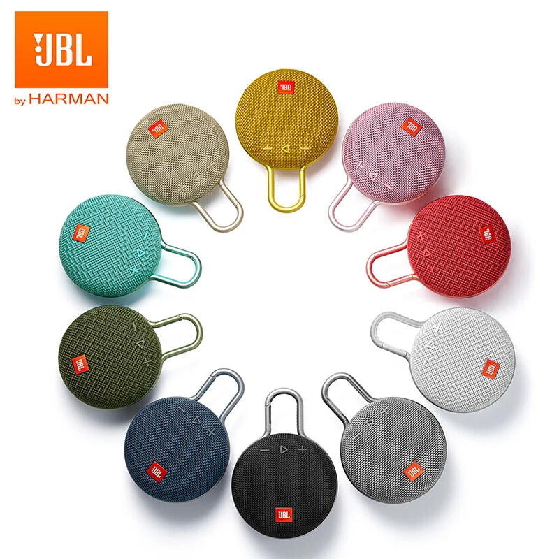 JBL Clip3 беспроводной Bluetooth динамик клип 3 Портативный Открытый спортивный динамик s IPX7 водонепроницаемый с крючком громкой связи