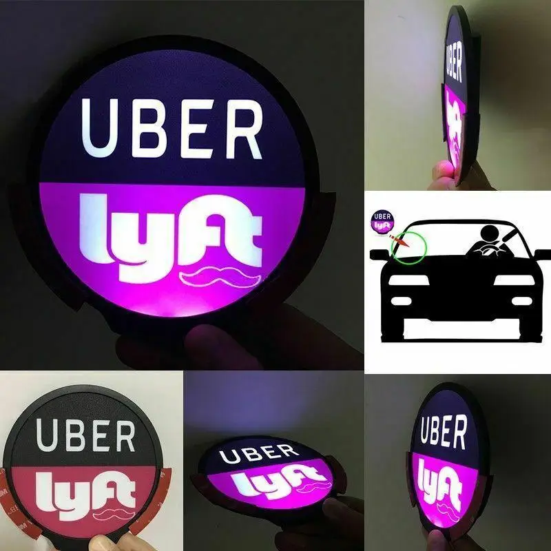 

For Uber Led Light Sign Bright Glowing Car Logo Wireless Signs Uber LED Smart Car Light Car Sign LED Car Sticker Accessories