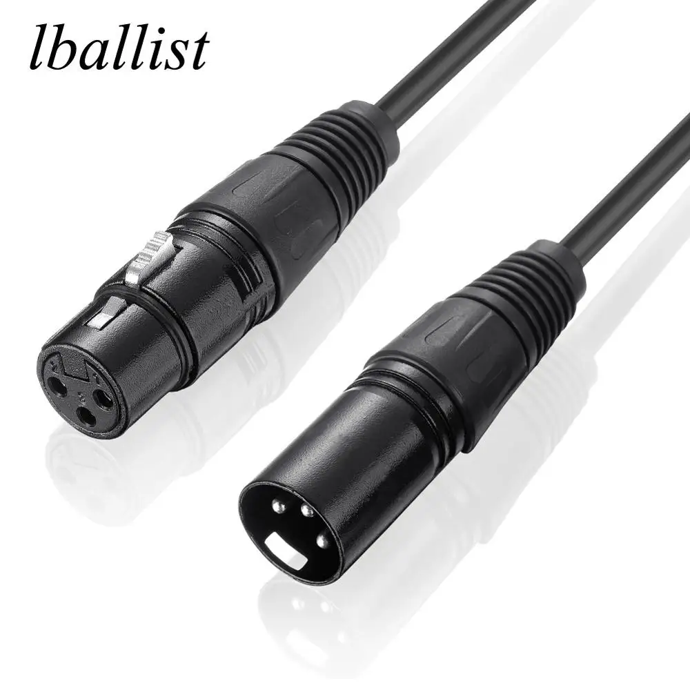 

lballist XLR Cable Male to Female M/F OFC Copper Audio Cable For Microphone Mixer 1m 1.8m 3m 4.5m 5m 6m 7.6m 10m 15m 20m