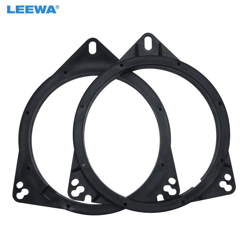 

LEEWA 2pcs 6.5" Car Speaker Spacer Horn Pad Mounts Bracket For Toyota Universal Nissan Great Wall Lexus Chery Zotye Solid Mat