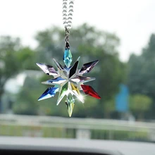 Car Pendant Crystal Large Snowflakes Ornaments Snowflake Clear Crystal Edition Car Rearview Mirror Ornament Interior Accessories huntingtower large print edition