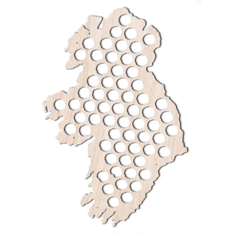 Пивная бутылка крышка s карта Ирландия деревянная пивная Крышка карты доска настенное искусство для кепки коллектор украшение дома