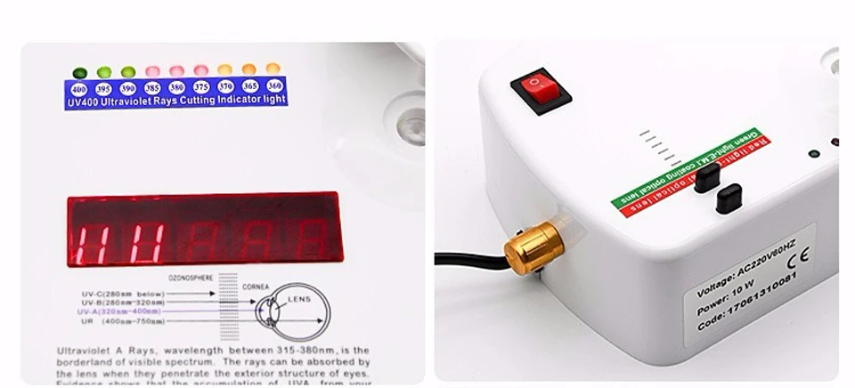 Optical Anti-Radiation Ultraviolet Tester UV-400 Lens Tester CP-13B