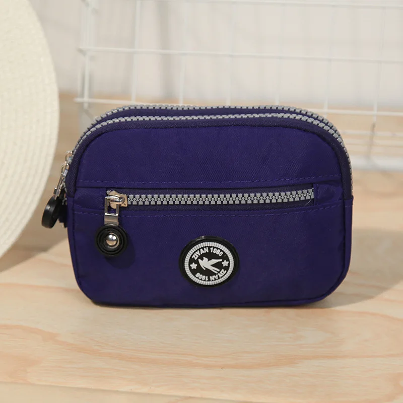 Women Nylon Style Zipper Clutch Bag Coin Card Holder Handbag Wallet Phone Purse 