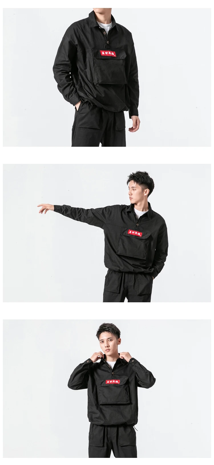 Sinicism магазине для мужчин Вышивка Haraujuku рубашка пуловер 2019 человек черный рубашки в уличном стиле хип хоп одежда Дизайнер Высокое качество INS