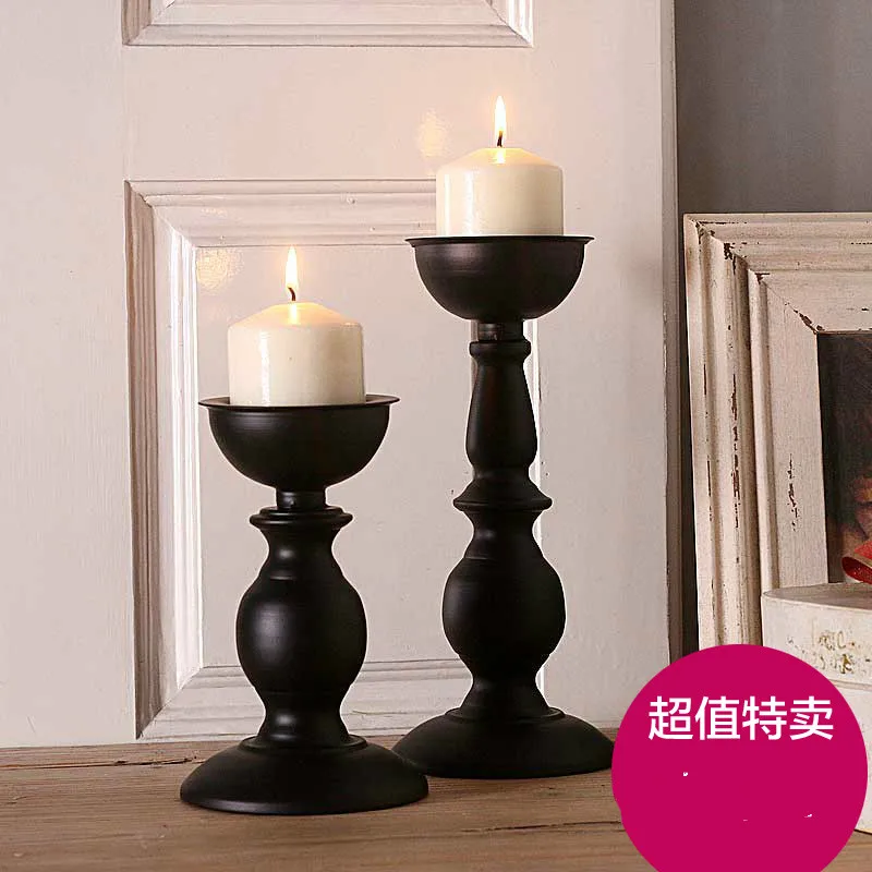 

Candlelight Dinner European Style Ancient Iron Candle Creative Romantic Table Decoration Room Decoration
