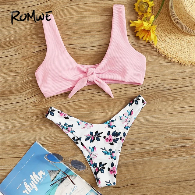 {Excellent|Wonderfull|Very Good|Very Recommended} Romwe Sport Bikinis Set Knot Front Ribbed Pink Top With Floral Low Rise Bottoms Swimsuit Women Summer 2019 Sexy Beach Swimwear Discount Offers {Excellent|Wonderfull|Very Good|Very Recommended} Romwe Sport Bikinis Set Knot Front Ribbed Pink Top With Floral Low Rise Bottoms Swimsuit Women Summer 2019 Sexy Beach Swimwear Discount Offers