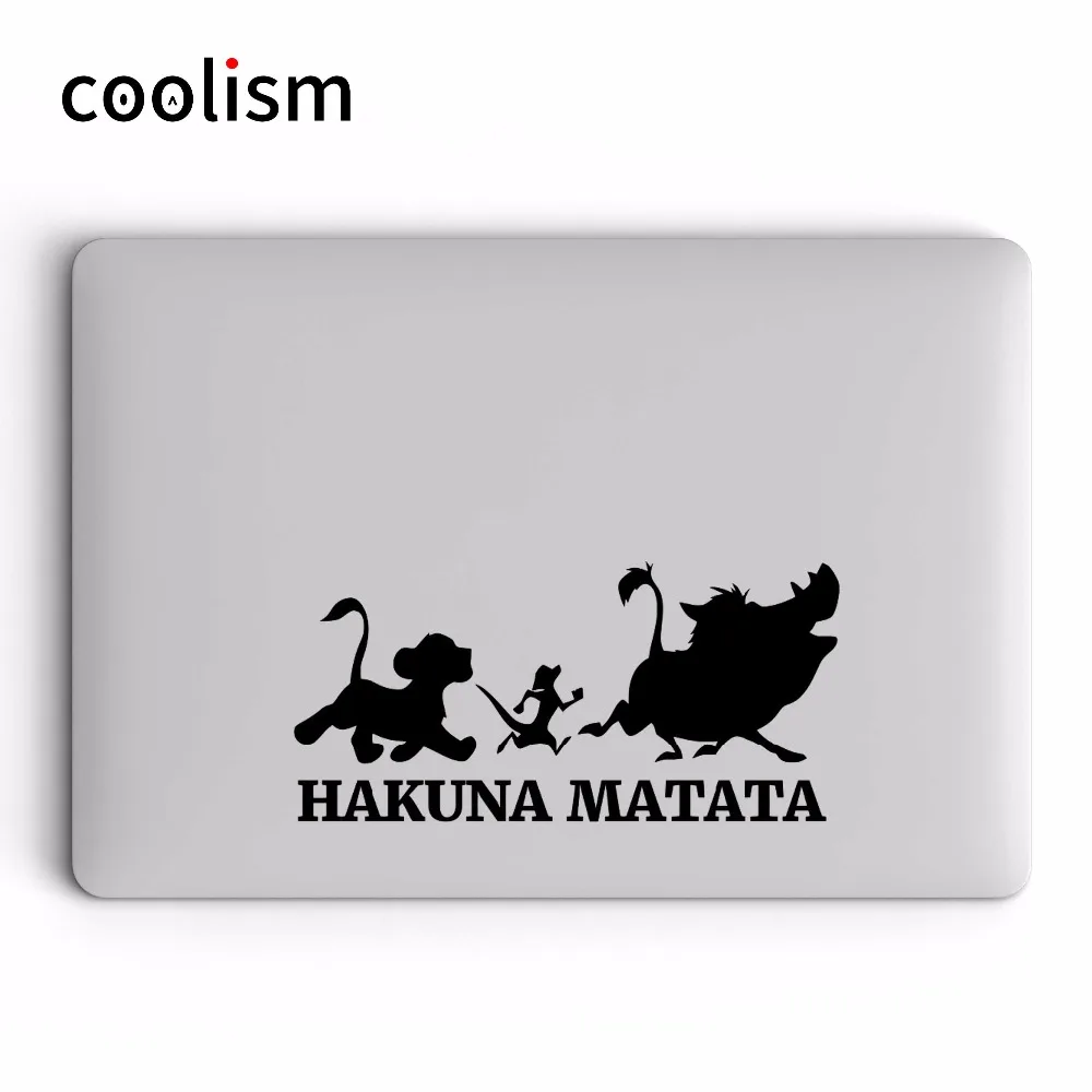 Король Лев Цитата Hakuna Matata Ноутбук наклейка для Macbook Pro Air retina 11 12 13 14 15 дюймов hp Mac поверхность книга кожа Наклейка