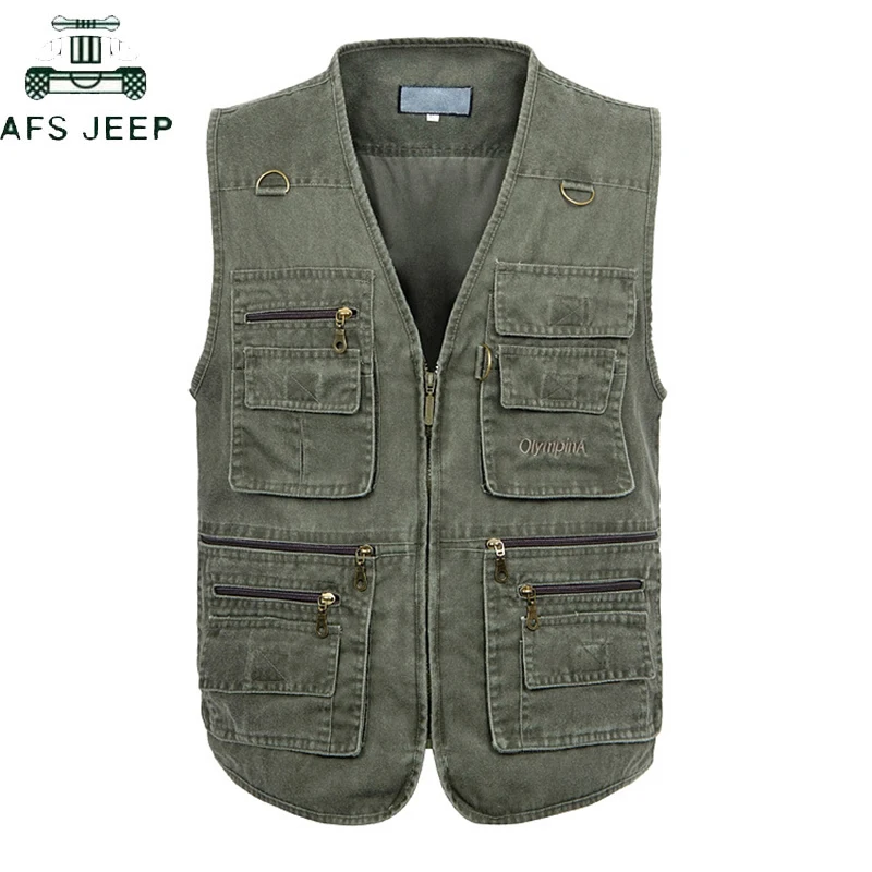 

Summer Denim Vest Men Casual Cotton Sleeveless Jacket Male Multi-pocket Slim Fit Male Waistcoat Cowboy Jackets chaleco hombre
