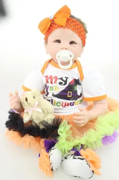 

55cm Silicone Reborn Baby Dolls Sleeping Babies Lifelike Real Vinyl Belly Reborn Dolls For Girls Bebe Alive Brinquedos Bonecas