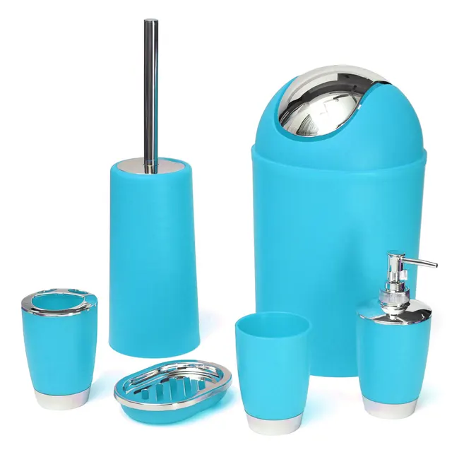 6Pcs/Set Bathroom Accessories Wash Suit Shell Bath Set Tumbler