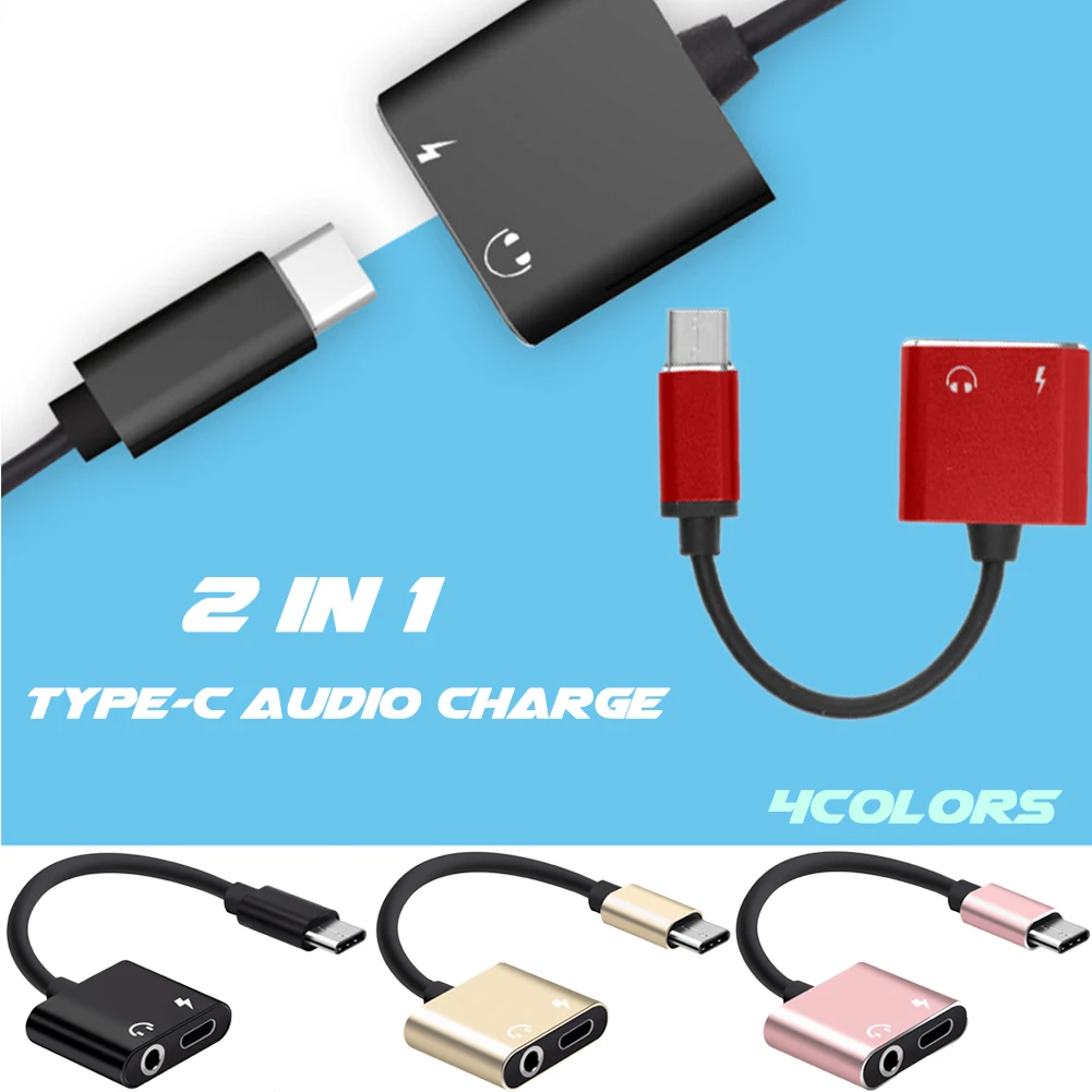 Usb type-C аудио кабель-адаптер для зарядки 2 в 1 type C папа-мама 3,5 мм разъем для наушников зарядный конвертер для huawei mate 10