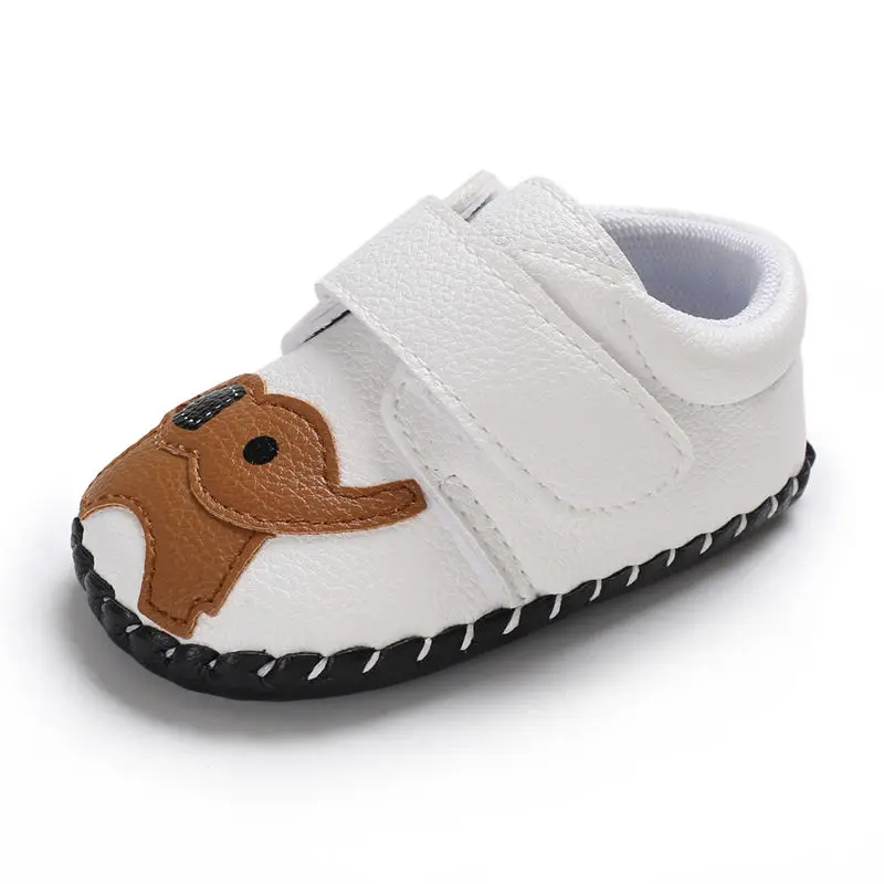 Обувь для первых ходунков с принтом слона и жирафа; детская обувь из мягкой искусственной кожи для новорожденного ребенка; обувь для мальчиков; первая женская обувь; Размеры 0-18 м