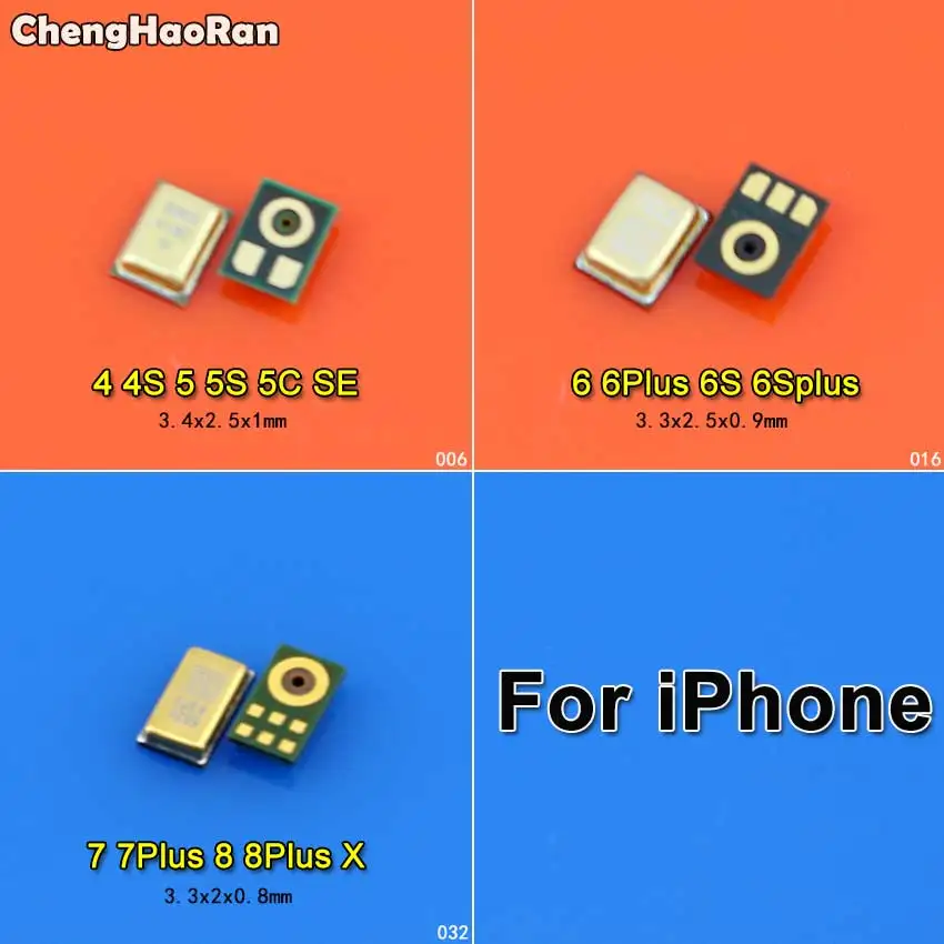 ChengHaoRan 2 шт. Новый микрофон для iPhone 4 4S 5 5S SE 5C 7 6 6G 6S Plus 8 X Ten|Шлейфы мобильных