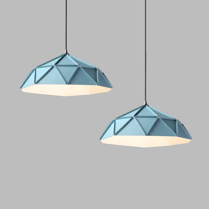 Loft American Country Warm Matt Blue Iron Pendant Light Clothing Shop Bar Sushi Decorative Hanging Lighting Lamp | Лампы и освещение