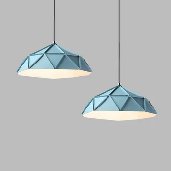 

Loft American Country Warm Matt Blue Iron Pendant Light Clothing Shop Bar Sushi Shop Decorative Hanging Lighting Hanging Lamp