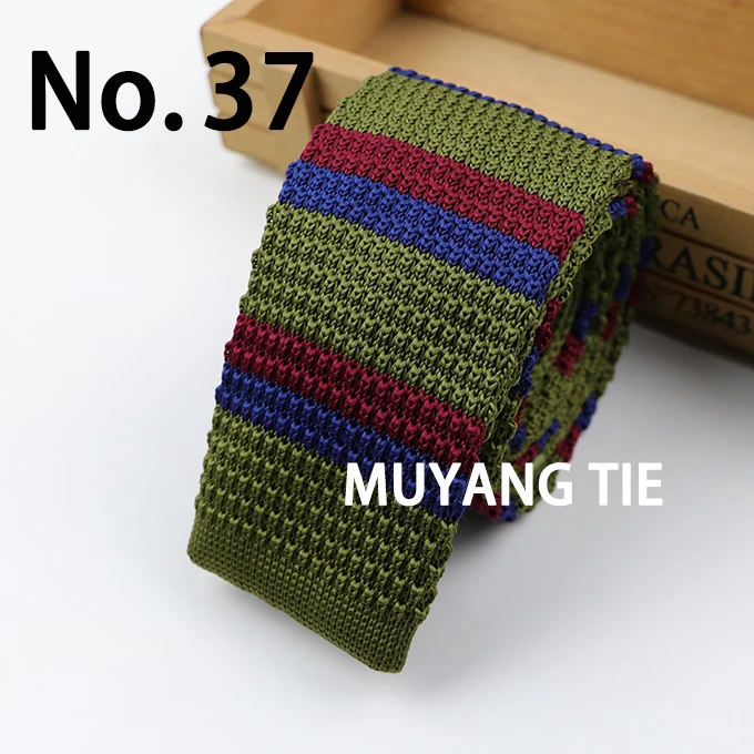 Мужские вязаные полосатые галстуки для отдыха, модные обтягивающие узкие галстуки для мужчин, обтягивающие тканые дизайнерские Галстуки No.1-20