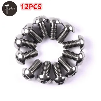 

12PCS M5x10mm Ti Titanium Screw Bolts For Disc Brake Rotors Mountain Bike Road Bike Torx Head Screws
