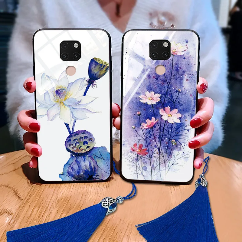 Manderm чехол из закаленного стекла для телефона huawei mate 20 20X Pro Мягкий силиконовый с