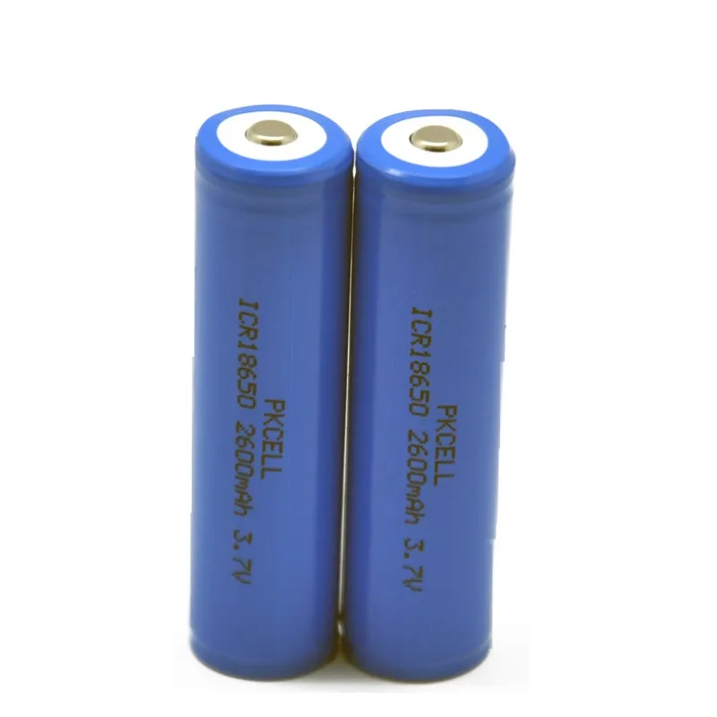 Продвижение 4x PKCELL Li-Ion ICR 18650 2600mAh 3,7 V перезаряжаемая батарея верхняя кнопка для фонарей