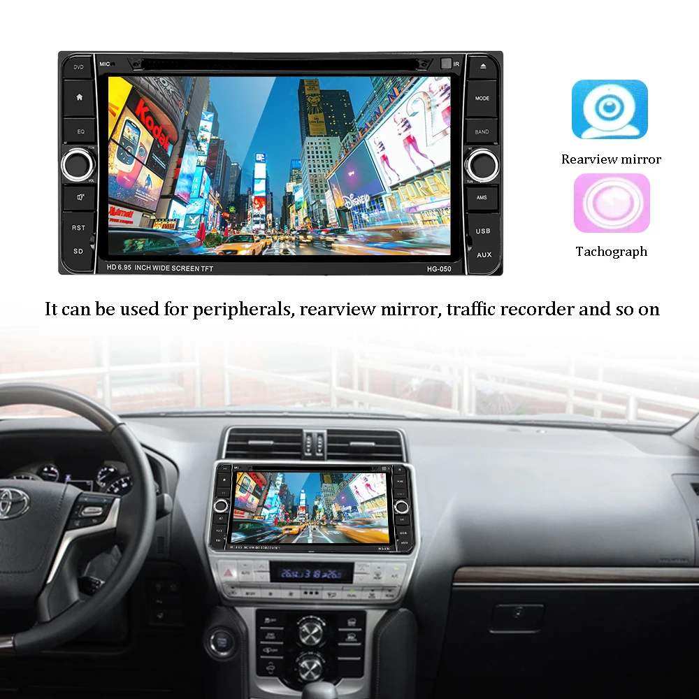 Cheap Podofo 7" Android 2 Din Car Radio DVD Stereo Audio GPS Navigation 2din Multimedia player For Toyota Corolla Automagnitol Player 4