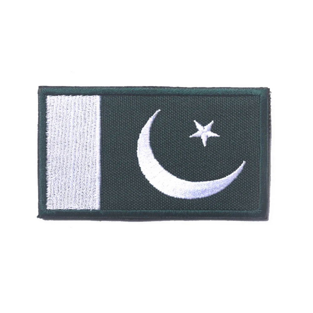 Pakistan Flag Embroidery Patches Military Tactical Patch For Clothing Backpack Caps Patches