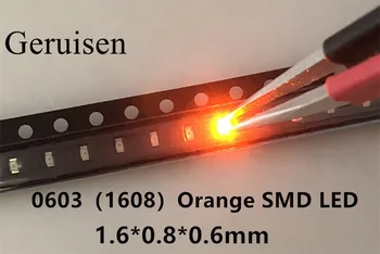 

0603 Orange/amber Smd/smt Led Super Bright Lamp Lights-emitting Diodes 0603 smd led orange 600-610nm 1000pcs/lot