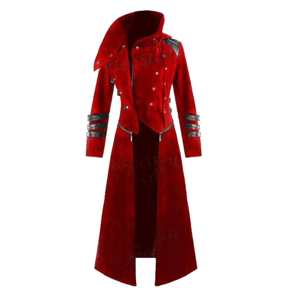 Лидер продаж, винтажное длинное стильное пальто на молнии для мужчин, Осень-зима, приталенное пальто, верхняя одежда, вечерние, для сцены
