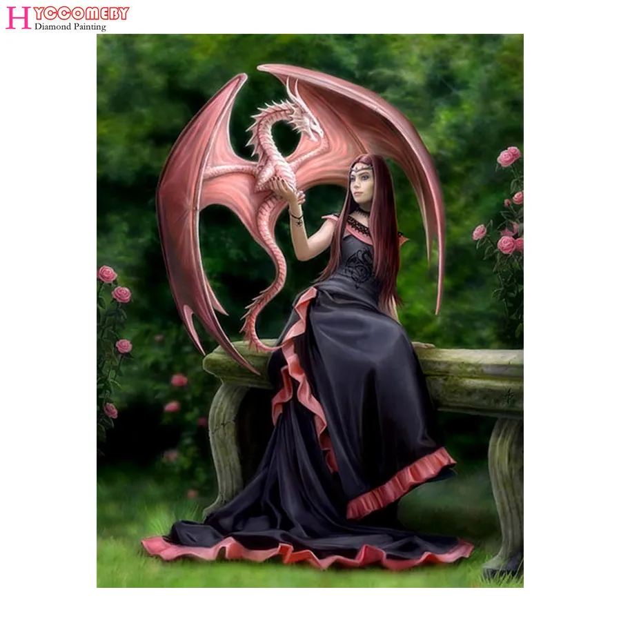 

5d DIY round Diamond Painting full squar Cross Stitch people Fantasy Dragon Diamond Embroidery Diamonds home Decorative gift