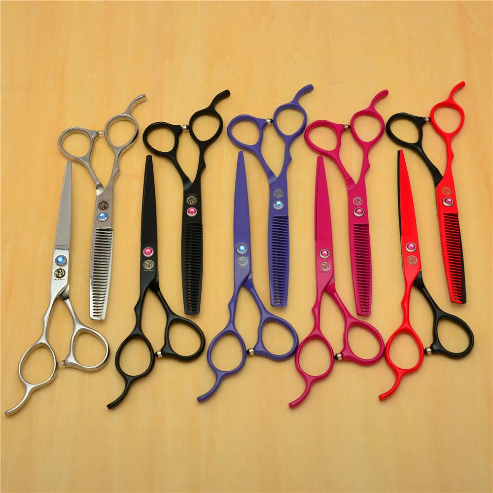 

Left Hand 6.0inch Fire Dragon Japan 440C Professional Hair Scissors Hairdressing Scissors Cutting Shears Thinning Scissors