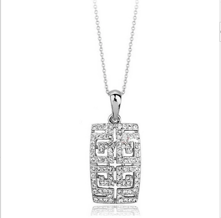 Дизайн распродажа Золотой австрийский кристалл набор украшений для женщин - Окраска металла: silver