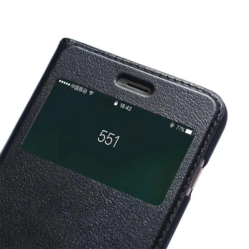 Чехлы для iPhone 7 Plus смарт окошко из натуральной воловьей кожи чехол книжка|for
