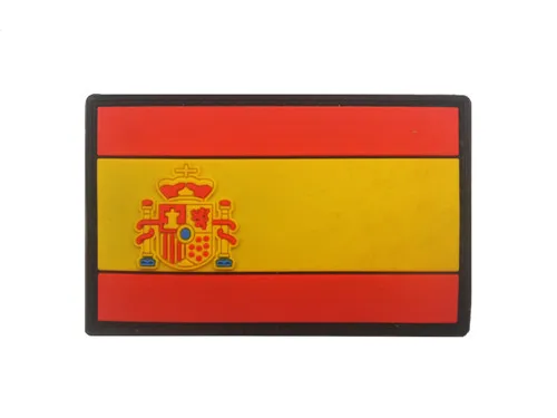 ПВХ Испанский флаг стикер водонепроницаемый патч тактический Открытый наплечный стикер s наклейки на наручную повязку кронштейн одежды белый светящийся - Цвет: as picture2