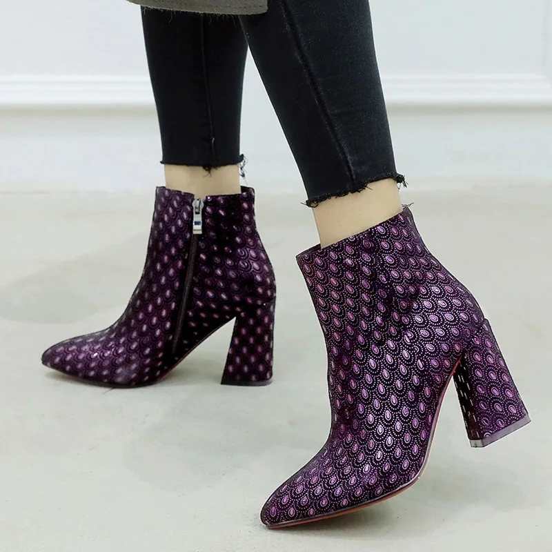 

VANKARING brand design fashion women ankle boots genuine leather autumn winter warm high heels shoes woman martin boots pumps