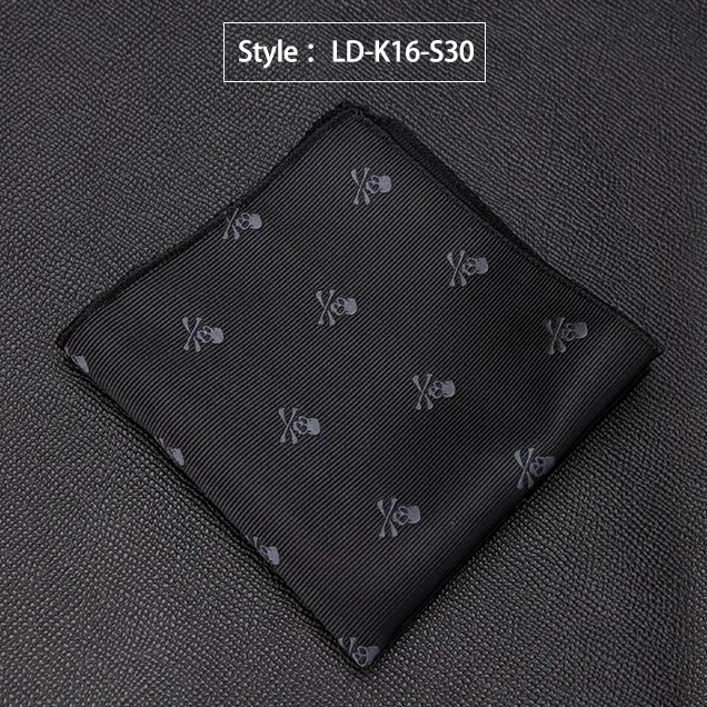 LD-K16-S30 Мужской носовой платок, роскошный жаккардовый галстук для мужчин, подарки, Пейсли, карманное квадратное полотенце, Hankies, модные аксессуары для формального платья, галстук - Цвет: LD-K16-S30