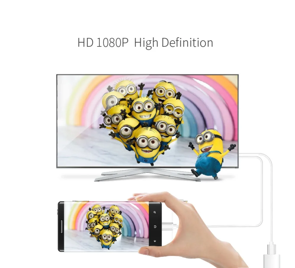 LD6M-3M 1080 P штекер HD и воспроизведение Miracast DLNA Airplay 3 в 1 HDTV кабель type C/Micro USB разъем для Iphone Android